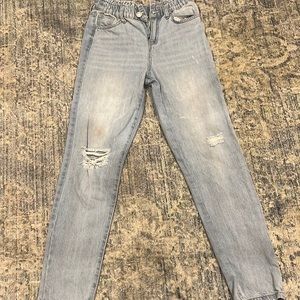 Light wash denim jeans